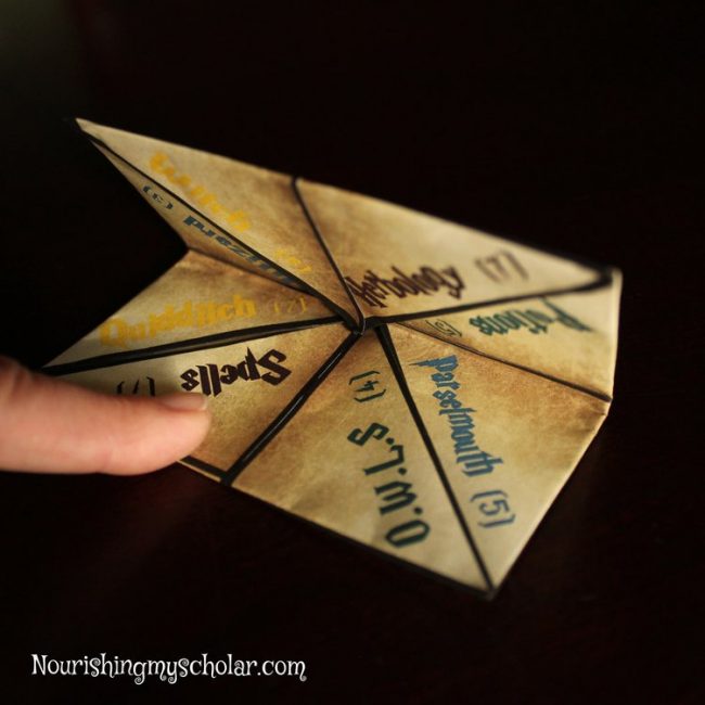 Harry Potter Origami Sorting Hat Fortune Teller