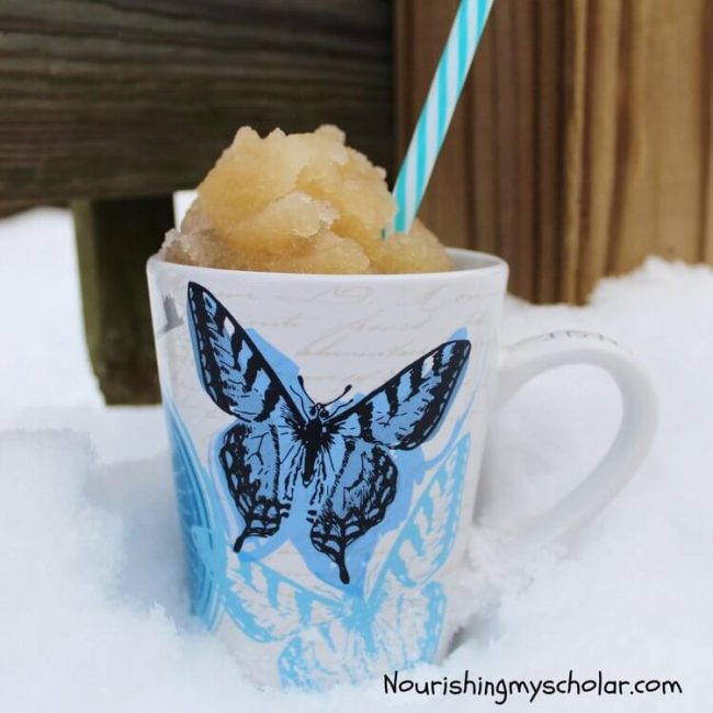 Make Maple Syrup Snow Candy