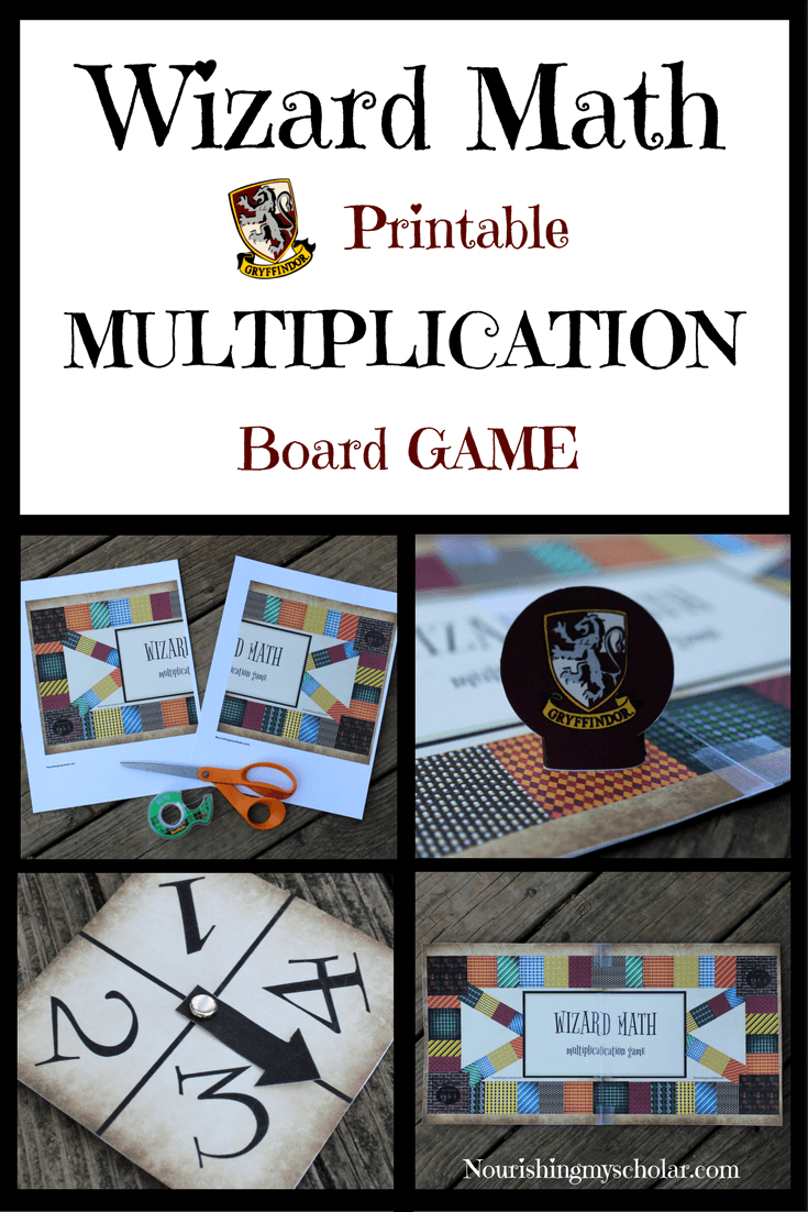 Wizard Math Printable Multiplication Board Game: My son loved practicing his Multiplication math facts with this one of a kind Wizard Math Printable Multiplication Board Game! #homeschool #homeschooling #printable #HarryPotter #HarryPottermath #mathgame #kids
