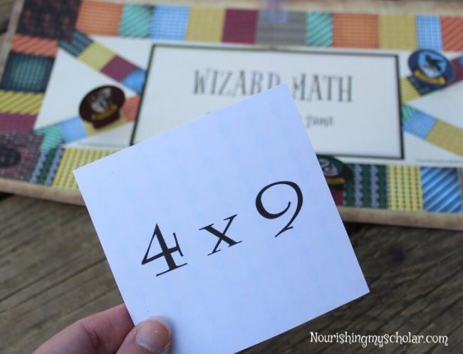 Wizard Math Printable Multiplication Board Game