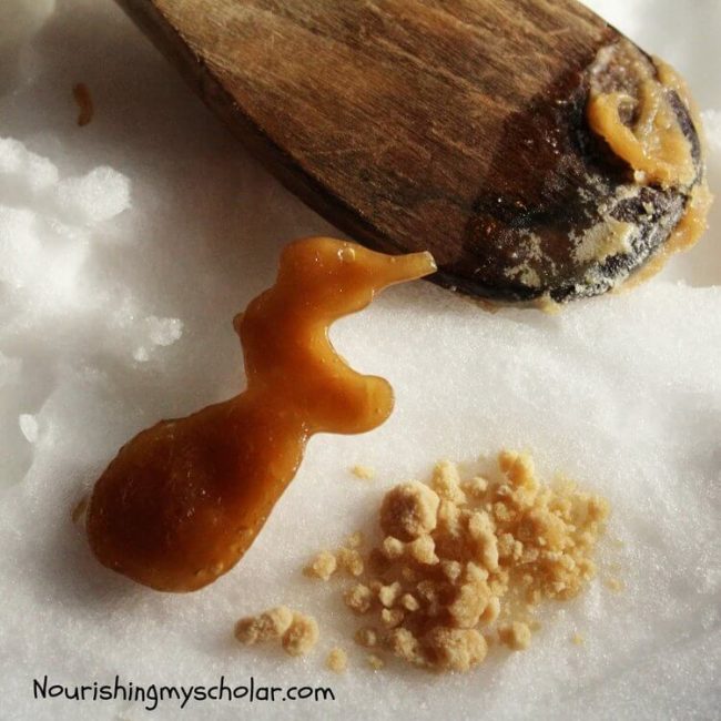 Make Maple Syrup Snow Candy