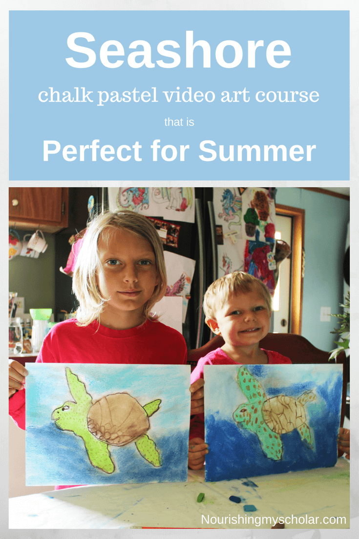 Seashore Chalk Pastel Video Art Course that is Perfect for Summer