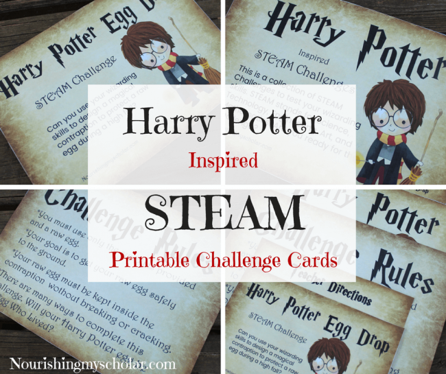 5 Days of Harry Potter Inspired Fun : Harry Potter Inspired STEAM Printable Challenge Cards