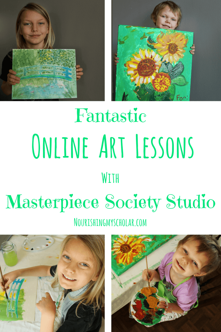 Fantastic Online Art Lessons with Masterpiece Society Studio: Are you looking for ways to incorporate art into your homeschool? Now you can include art on a weekly or even daily basis with fantastic online art lessons that your kids will LOVE! #art #artforallages #homeschool #homeschoolart #artcurriculum #artlessons #onlineartlessons #masterpiecesociety