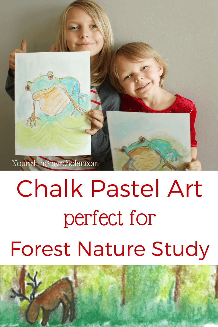 Chalk Pastel Art Perfect for Forest Nature Study: Are your kid's big fans of nature? Did you know that chalk pastel art is a perfect complement to your next forest nature study? #naturestudy #chalkpastels #homeschool #homeschoolart 