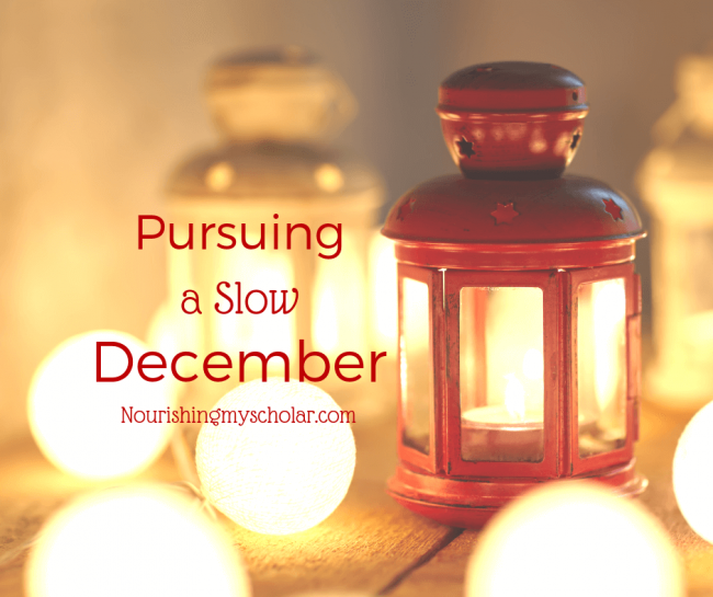 Pursuing A Slow December