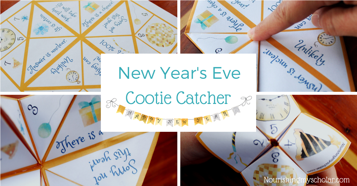 New Year's Eve Cootie Catcher - Nourishing My Scholar