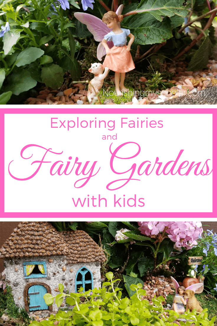 Exploring Fairies and Fairy Gardens with Kids: Create your own delightful fairy garden with your kids! Fairy gardens can be a magical place for children. The possibilities are endless for kids to use their imaginations in creating, building, and dreaming up these enchanting spaces.   #fairygarden #gardeningforkids #fairyhouses #garden #gardeningwithkids #plantscience #homeschool #homeschooling #fairygardenforkids 