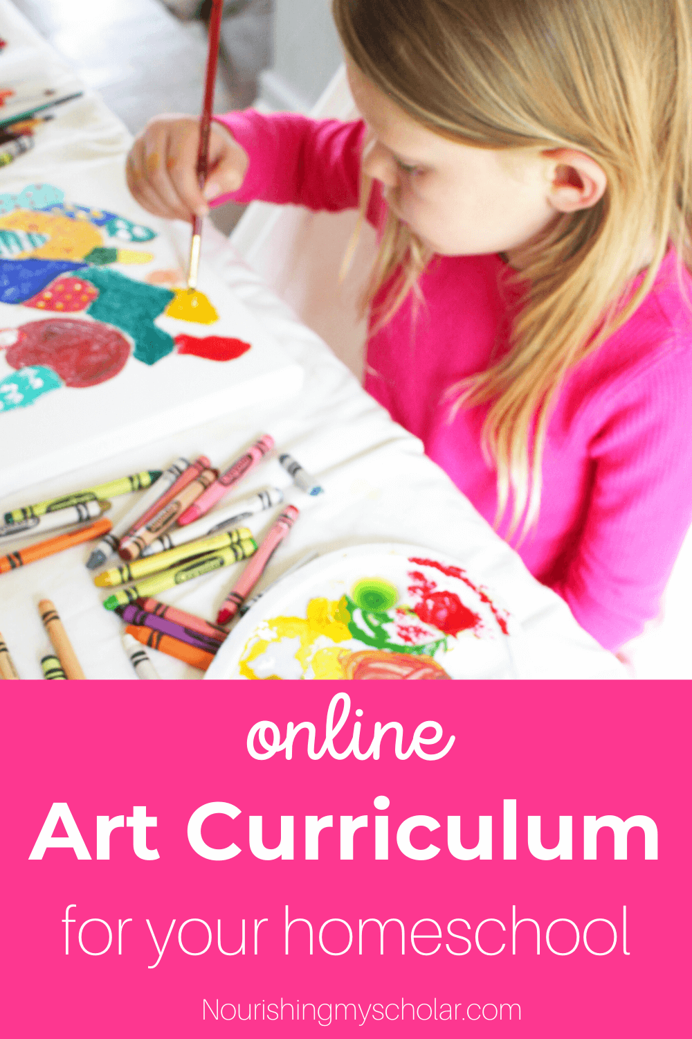 Online Art Curriculum for Your Homeschool: An Online Art Curriculum is a fabulous way to add the beauty of art class to your homeschool. This award-winning program will help your child learn the fundamentals of art in short easy lessons. #homeschool #homeschooling #homeschoolart #art #artcurriculum #onlineart #onlineartcurriculum #elementaryart