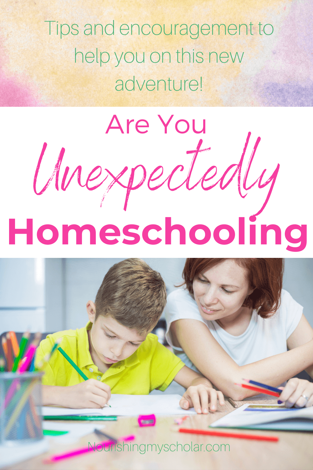 Are You Unexpectedly Homeschooling: Parents all over the internet are suddenly finding themselves unexpectedly homeschooling! Read on for my best tips! #homeschool #homeschooling #unexpectedlyhomeschooling 