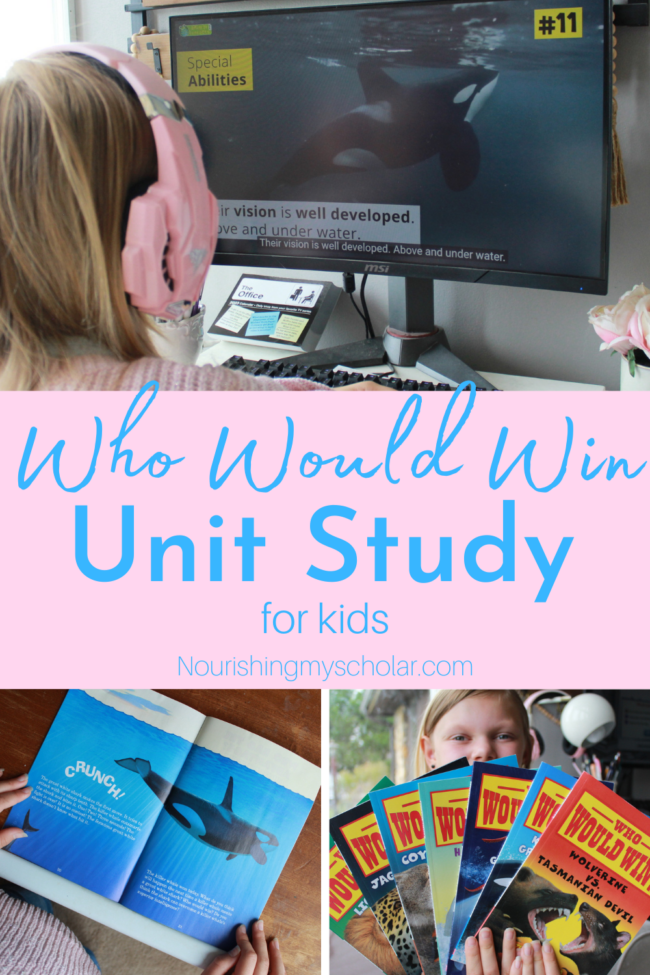 Who Would Win Unit Study for Kids: Do your kids love learning about the science of animals? Then they may enjoy the Who Would Win unit study for kids! #unitstudy #miniunitstudy #thewaldockway #whowouldwin